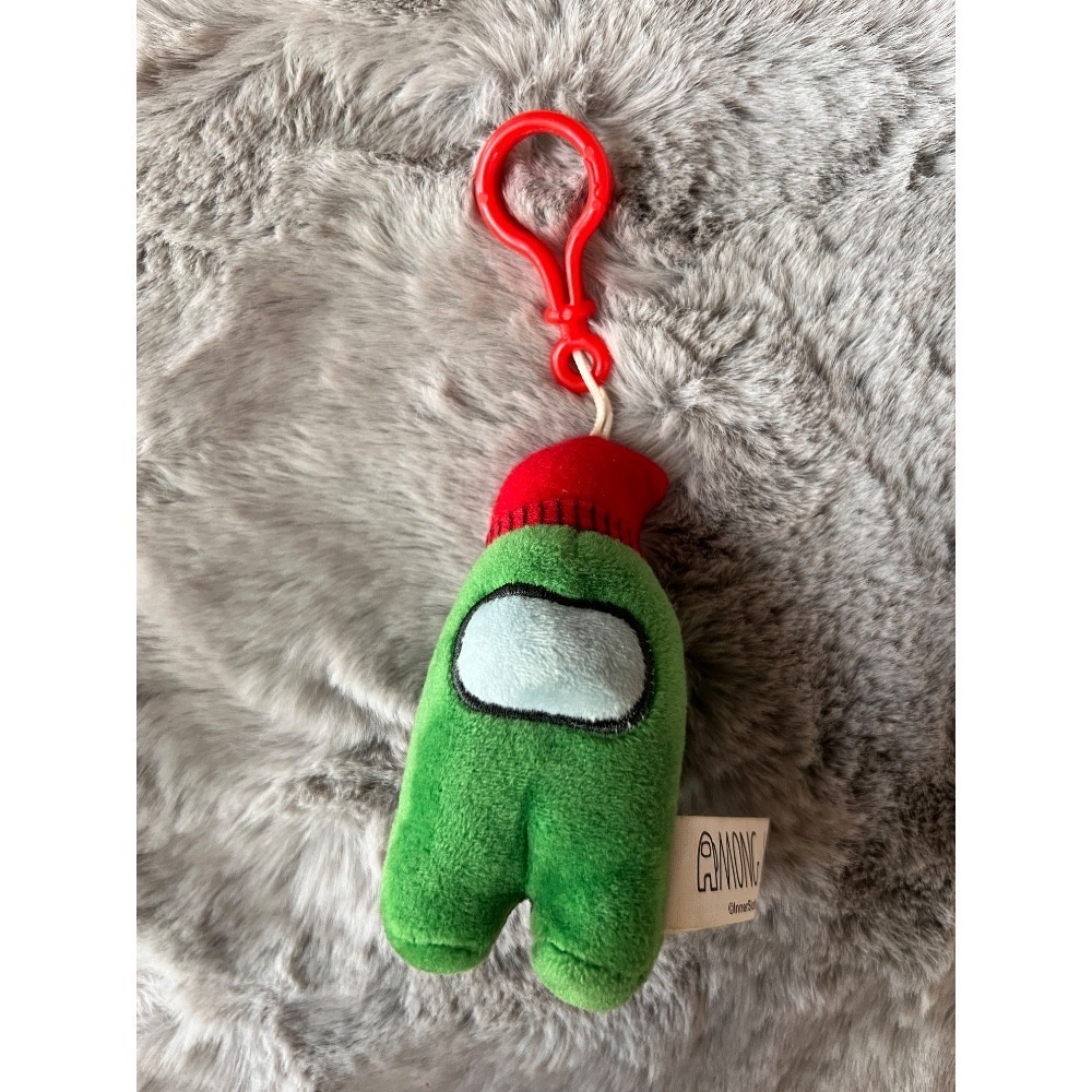 Among Us Plush Keychain Green Crewmate Character Clip On Backpack‎ Charm